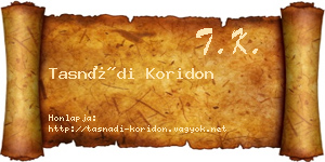 Tasnádi Koridon névjegykártya